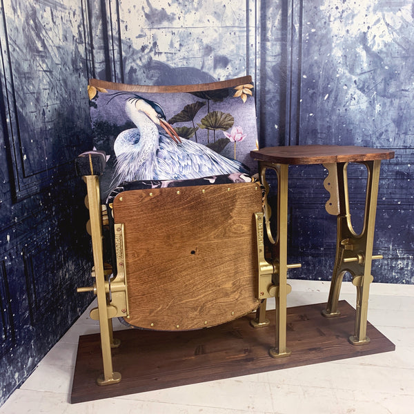 Midnight Orient Vintage Cinema Seat With Table