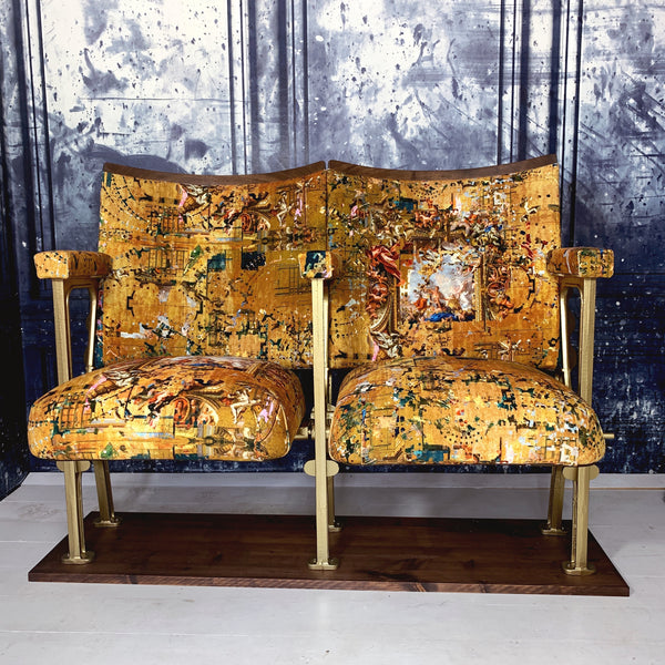 Hampton Gold Vintage Cinema Seats -  Available in Single / Double / Triple